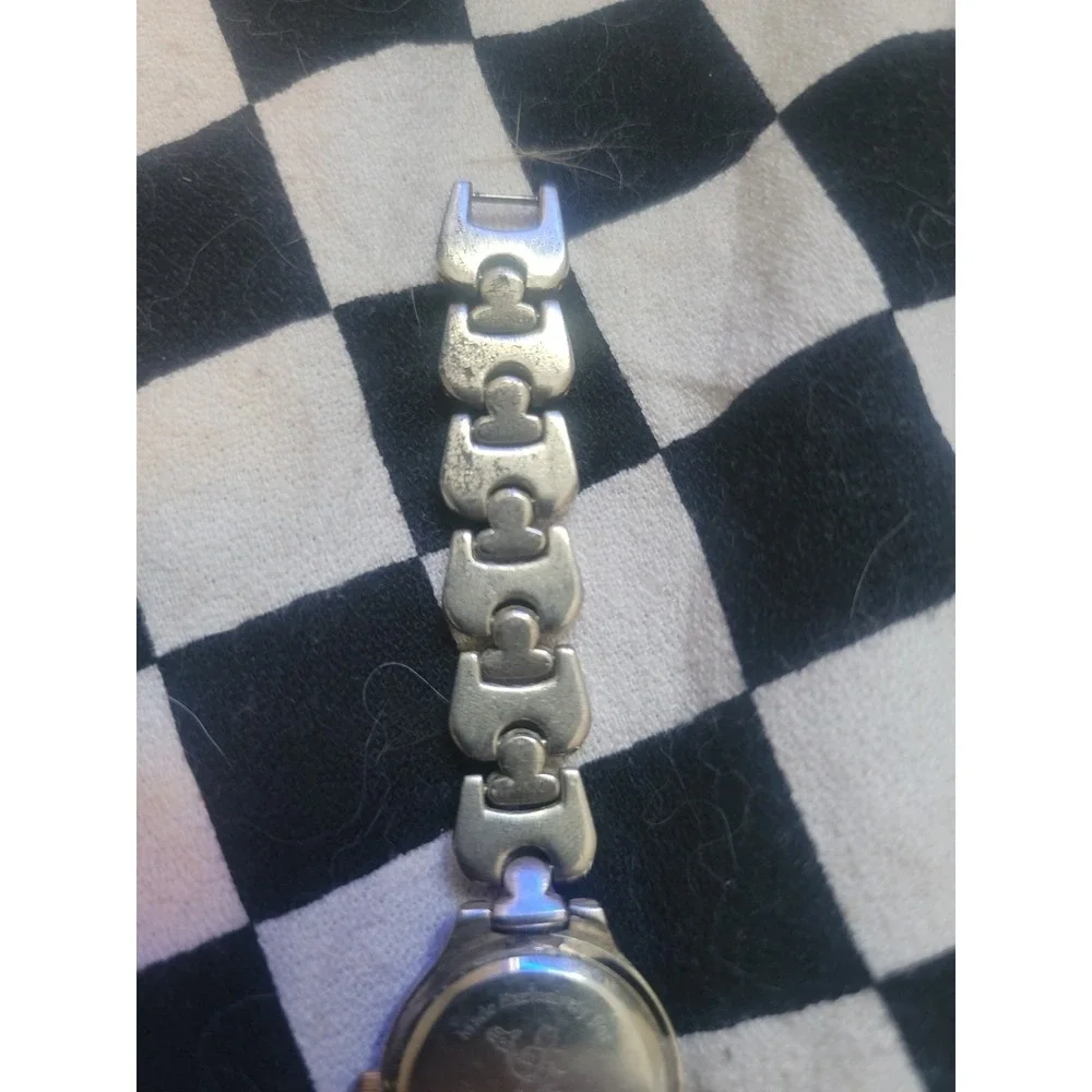 Disney Mickey Mouse Women's Bracelet Watch Silver Tone Dead Battery